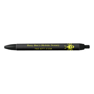 Busy Bees mobiler Notar Black Ink Pen Kugelschreiber