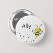 Busy Bumble Bee Button (Vorne & Hinten)