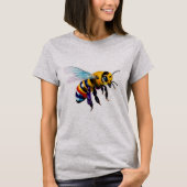 Busy Bumble Bee Honey Bee With Iridescent Wings T-Shirt (Vorderseite)