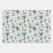 Busy Bumble Bees Gift Wrap Geschenkpapier Set (Vorderseite)