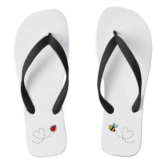 Busy Bumblebee & Ladybird Pattern Badesandalen (Fußbett)