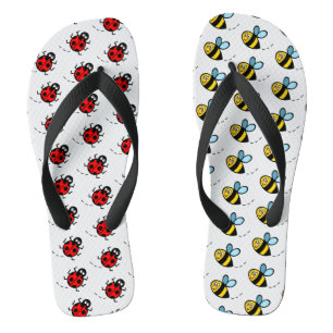 Busy Bumblebee & Ladybird Pattern Badesandalen
