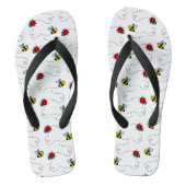 Busy Bumblebee & Ladybird Pattern Badesandalen (Fußbett)