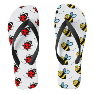 Busy Bumblebee & Ladybird Pattern Badesandalen