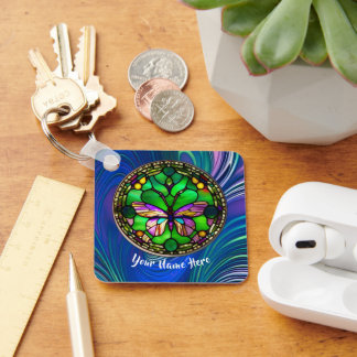 Busy Butterfly Personalisierter Schlüsselanhänger