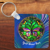 Busy Butterfly Personalisierter Schlüsselanhänger (Vorderseite)