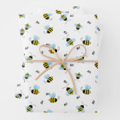 Busy Buzzing Bienen Niedlich Garden Bug Print Geschenkpapier Set (Beispiel)