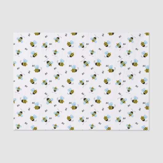 Busy Buzzing Bienen Niedlich Garden Bug Print Seidenpapier (Vorderseite)