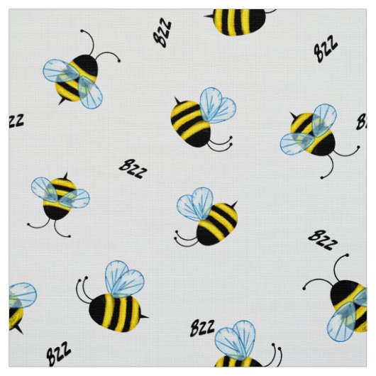 Busy Buzzing Bienen Niedlich Honeybee Hummel Stoff (Muster)
