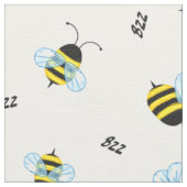 Busy Buzzing Bienen Niedlich Honeybee Hummel Stoff (Nahaufnahme)