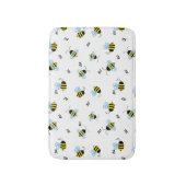 Busy Buzzing Bumblebees Cheerful Badematte (Vorderseite Vertikal)