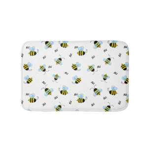 Busy Buzzing Bumblebees Cheerful Badematte