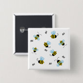 Busy Buzzing Hummelbienen Button (Vorne & Hinten)