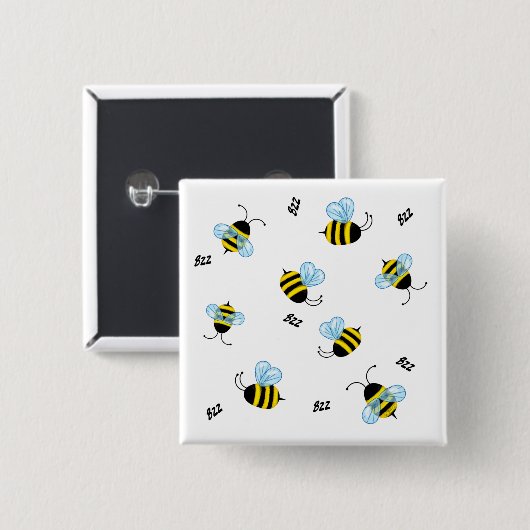 Busy Buzzing Hummelbienen Button (Vorne & Hinten)