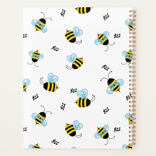 Busy Buzzing Hummeln fröhlich fliegende Schläger Planer (Rückseite)