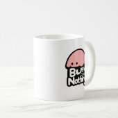 Busy Doing Nothing - Cute Pink Blob Kaffeetasse (VorderseiteRechts)