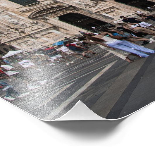 Busy Duomo Di Milano Fotodruck (Ecke)