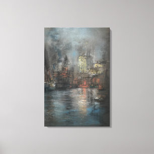 Busy Harbour (von Glenn Cooper Henshaw) Leinwanddruck