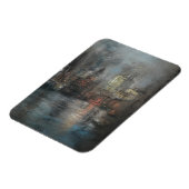 Busy Harbour (von Glenn Cooper Henshaw) Magnet (Linke Seite)