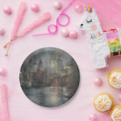 Busy Harbour (von Glenn Cooper Henshaw) Pappteller (Party)