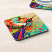 Busy Hummingbird Getränkeuntersetzer (Linke Seite)