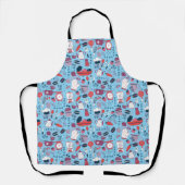 Busy Kitchen Utensils Pot Baking Bakery Pattern Schürze (Vorderseite)