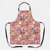 Busy Kitchen Utensils Pot Baking Bakery Pattern Schürze (Vorderseite)