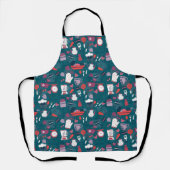 Busy Kitchen Utensils Pot Baking Bakery Pattern Schürze (Vorderseite)