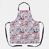 Busy Kitchen Utensils Pot Baking Bakery Pattern Schürze (Vorderseite)