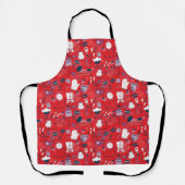 Busy Kitchen Utensils Pot Baking Bakery Pattern Schürze (Vorderseite)