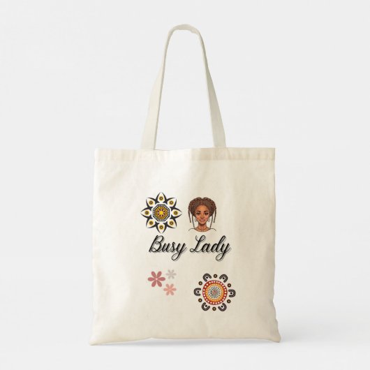 Busy Lady Afro Tasche (Rückseite)