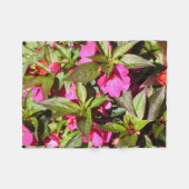 Busy Lizzie Pink und Green Fleecedecke (Vorderseite (Horizontal))