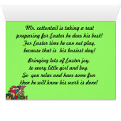 BUSY MR BAUMWOLLE - OSTKARTE (Innenansicht Horizontal (Unten))