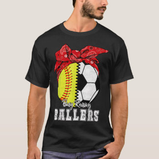 Busy Raising Ballers Softball Fußball - Softball T-Shirt