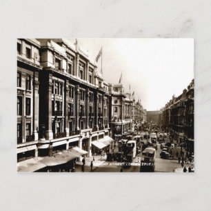 Busy Regent Street London England Vintag Foto Postkarte