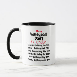 Busy Volleyball Vaters Kalender-Tasse Tasse