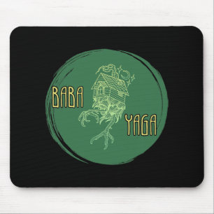 Busya Yaga russisches Märchenhaus auf Hühnerbeinen Mousepad