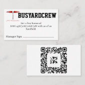 BUSYARDCREW Gutschein Visitenkarte (Vorne/Hinten)