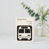 Buszeichen - Schwarz auf Weiß (Cream Card) Visitenkarte (Stehend Vorderseite)