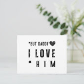 But Daddy I Love Him RSVP Karte (Stehend Vorderseite)