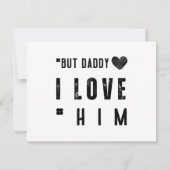 But Daddy I Love Him RSVP Karte (Rückseite)