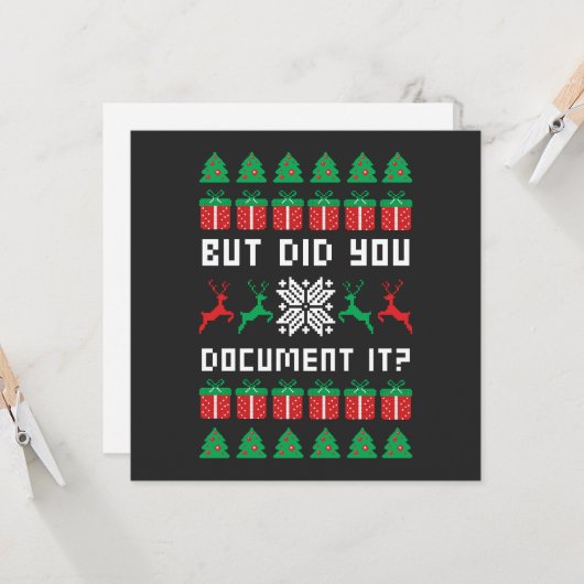 But Did You Document it Karte (Vorderseite/Rückseite Beispiel)