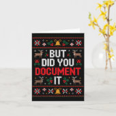 But Did You Doent It Funny Office Christmas Ugly Karte (Gelbe Blume)
