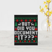 But Did You Doent It Funny Office Christmas Ugly  Karte (Gelbe Blume)