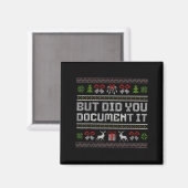 But Did You Doent It Funny Office Christmas Ugly Magnet (Vorderseite/Rückseite)