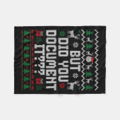 But Did You Doent It Funny Office Christmas Ugly S Fleecedecke (Vorderseite (Horizontal))