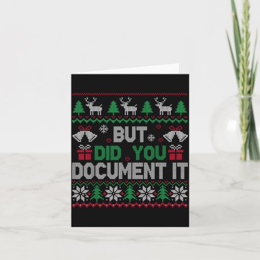 But Did You Doent It Funny Office Christmas Ugly S Karte (Vorderseite)