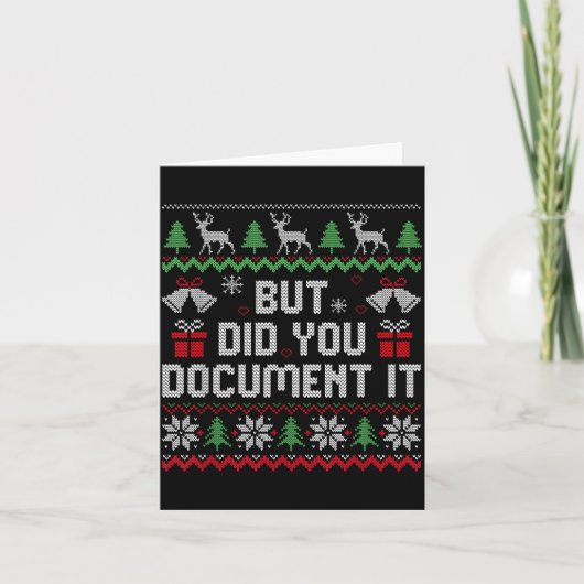 But Did You Doent It Funny Office Christmas Ugly S Karte (Vorderseite)
