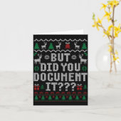 But Did You Doent It Funny Office Christmas Ugly S Karte (Gelbe Blume)