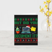 But Did You Doent It Funny Office Christmas Ugly S Karte (Gelbe Blume)